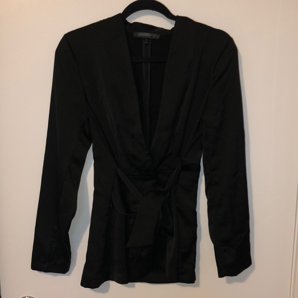 Dynamite black blazer with tie on the waist - Picture 1 of 4